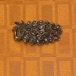 Vintage Rhinestone Peacock Brooch/Hair clip